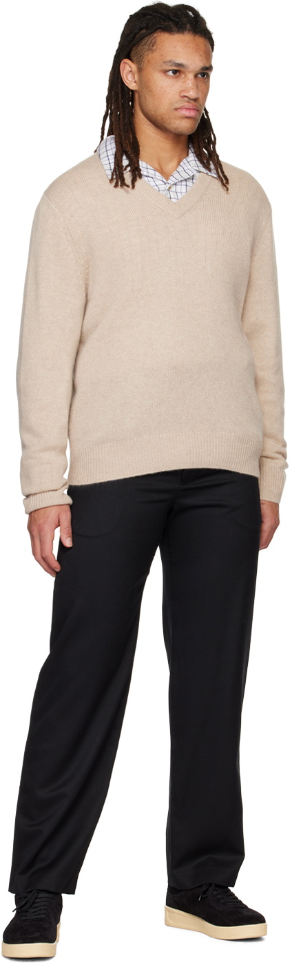 Vince Beige V-Neck Sweater