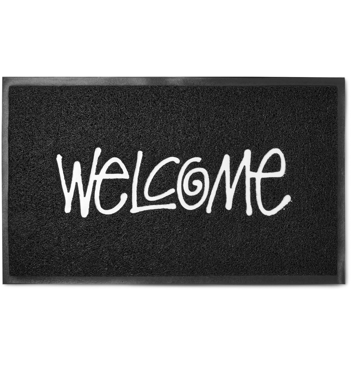 パ*ん様 stussy welcome マット　ラグ Stüssy - Printed Coiled-PVC Doormat - Black Stussy