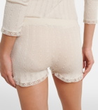 Gucci Lace-trimmed wool micro shorts