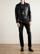 Enfants Riches Déprimés - Rose Slim-Fit Leather Biker Jacket - Black