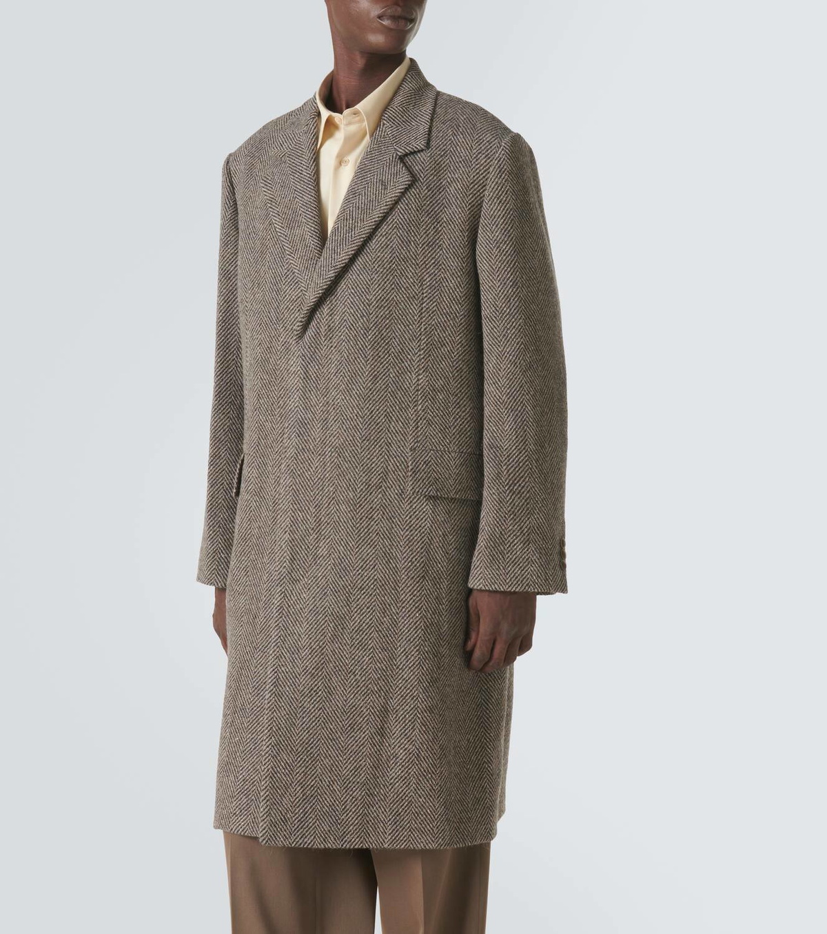 ジャケット・アウター AURALEE ALPACA HERRINGBONE TWEED COAT Auralee Herringbone wool and alpaca tweed coat Auralee