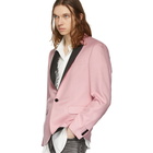 Amiri Pink Zebra Scarf Blazer