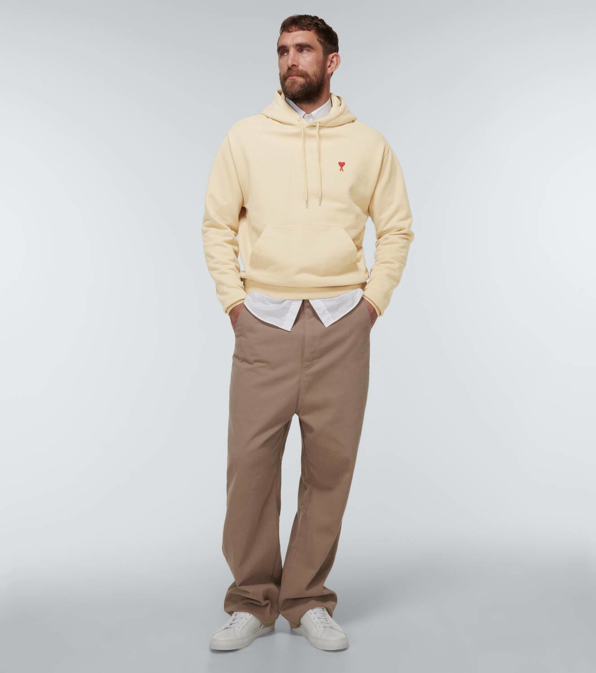 Ami Paris Ami de Coeur cotton jersey hoodie