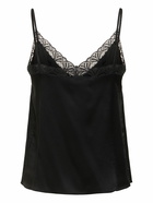 ALBERTA FERRETTI Satin & Lace Camisole Top