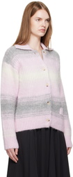 Kenzo Pink Kenzo Paris 'KENZO Speed Stripe' Cardigan