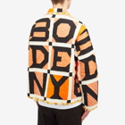 Bode Men's Letter Block Quilted Jacket in Orange