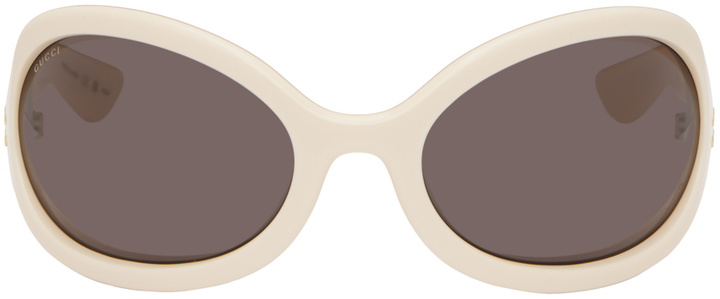 Photo: Gucci Off-White Oval Sunglasses