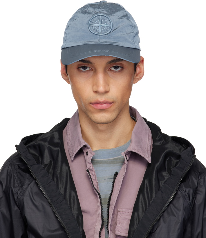 Photo: Stone Island Blue 9100011 Nylon Metal ECONYL Cap
