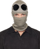 C.P. Company Gray Extrafine Merino Wool Goggle Balaclava