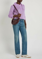Chloe Brushed Knit Wool-blend Polo top Lilac