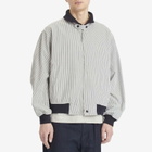 Engineered Garments Men's LL Jacket in Navy Seersucker Stripe