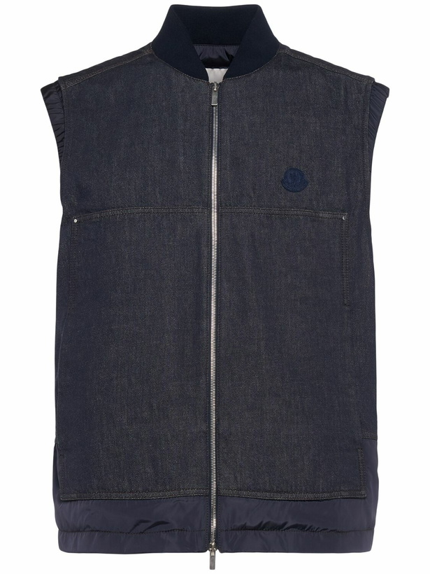 Photo: MONCLER Ranche Cotton Denim Down Vest