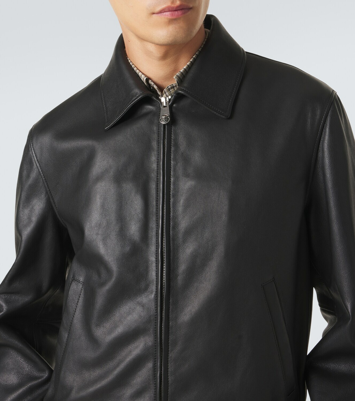 Versace Leather blouson jacket