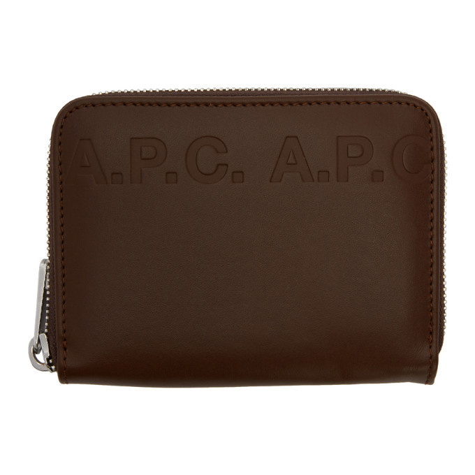 Photo: A.P.C. Brown Dallas Logo Wallet