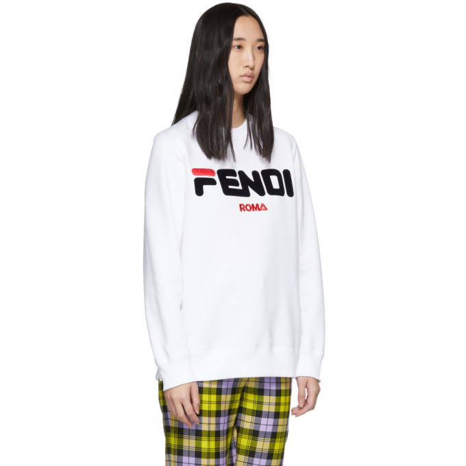 Fendi White Fendi Mania Sweatshirt Fendi