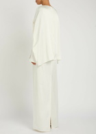 Stella Mccartney Draped Cape-effect Satin-crepe Gown Cream