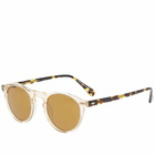 Oliver Peoples Gregory Peck Sunglasses in Buff/DTB/Gold Mirror