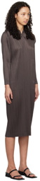 PLEATS PLEASE ISSEY MIYAKE Gray Monthly Colors January Maxi Dress