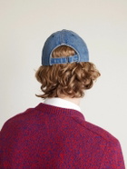 CELINE - Logo-Appliquéd Denim Baseball Cap - Blue