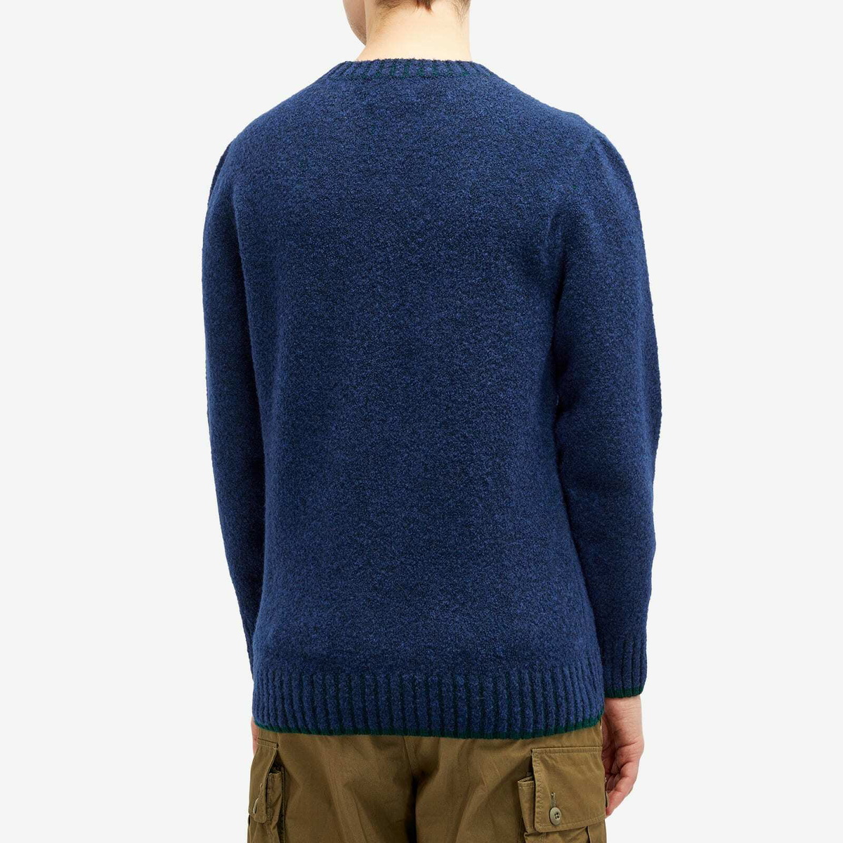 Country Of Origin Men's Picadilly Tipped Knit Jumper in Peekablue