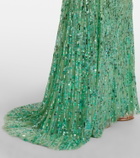 Jenny Packham Ines embellished sequined gown