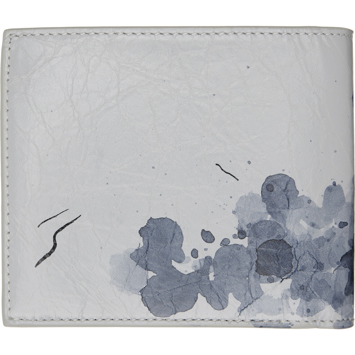 Balenciaga Gray Cash Square Folded Coin Wallet
