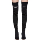 Vetements Black Lighter Thigh-High Sock Boots