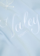 Varley Rasco Namesake Embroidered Stretch-jersey Sweatshirt Light Blue