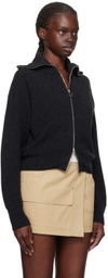 Wooyoungmi Black Funnel Neck Sweater