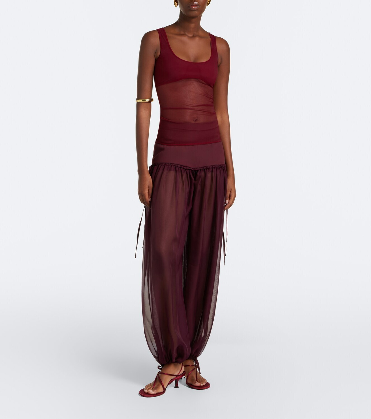 Nensi Dojaka Semi-sheer tank top