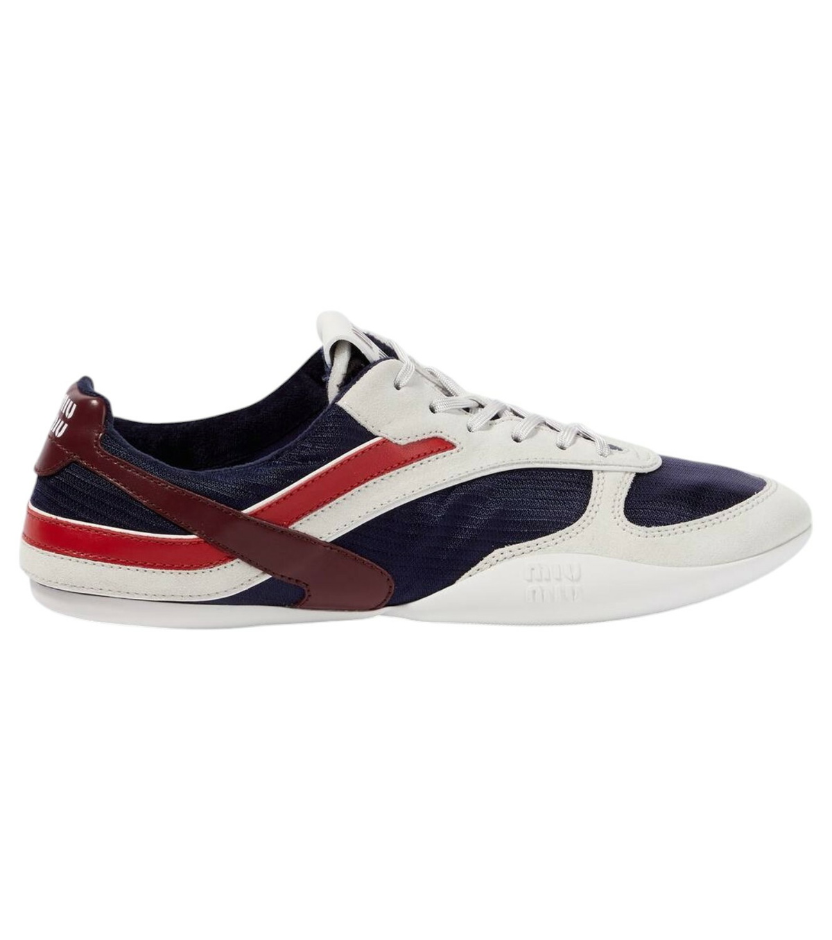 Miu Miu Gymnasium leather-trimmed sneakers Miu Miu