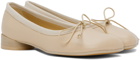 MM6 Maison Margiela Beige Anatomic Classic Ballerina Flats