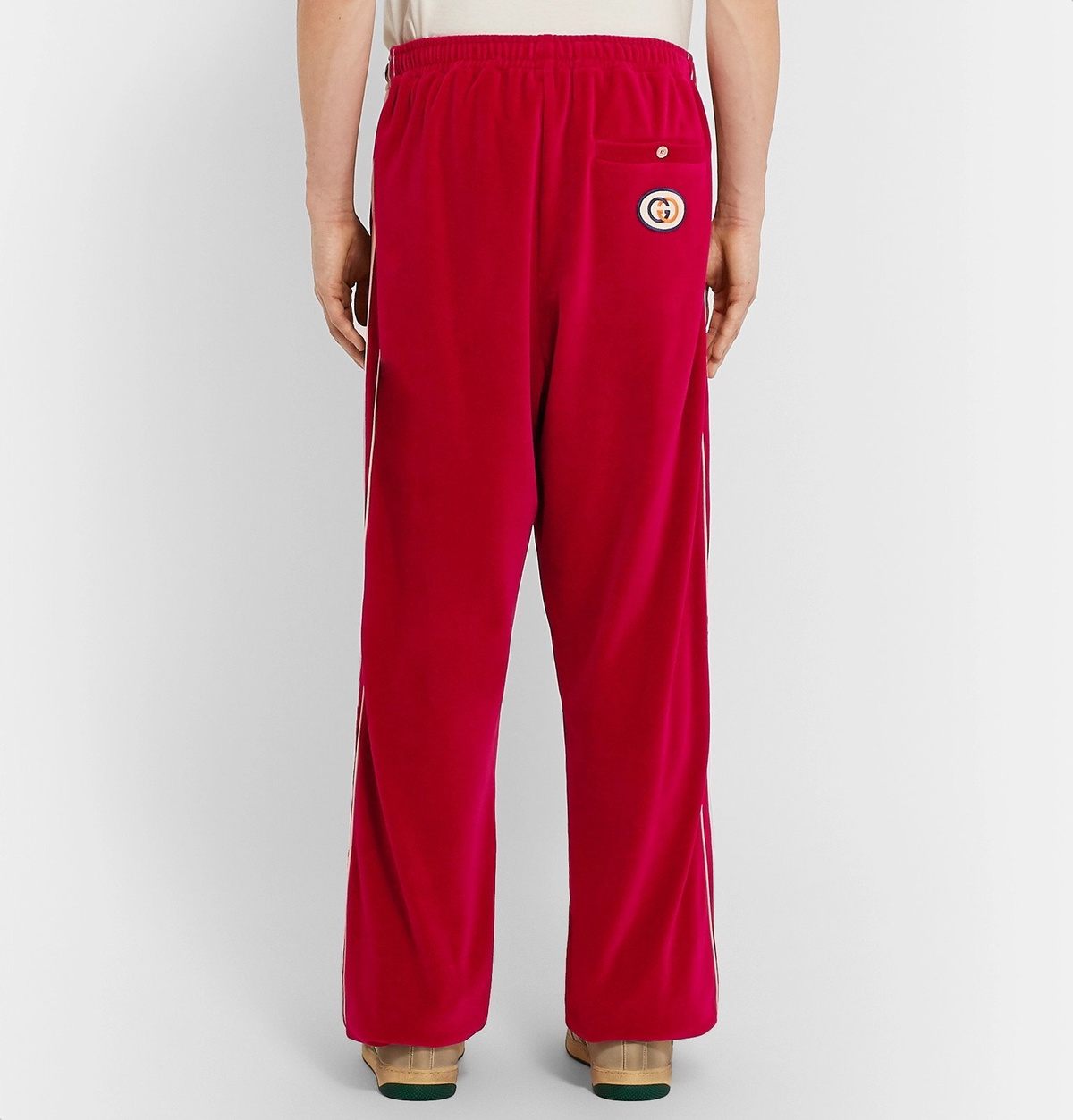 Red best sale gucci sweatpants