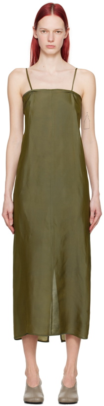 Photo: Gabriela Coll Garments Khaki No.269 Maxi Dress