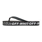 Off-White Black and White Weight Securing System Flip Flops