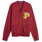 Polo Ralph Lauren Men's College Logo Sweat Cardigan in Red Carpet