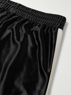 Moncler Genius - Palm Angels Straight-Leg Striped Jersey Sweatpants - Black