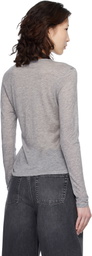 ANINE BING Gray Sylvie Long Sleeve T-shirt