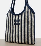 Miu Miu Ivy striped crochet shoulder bag
