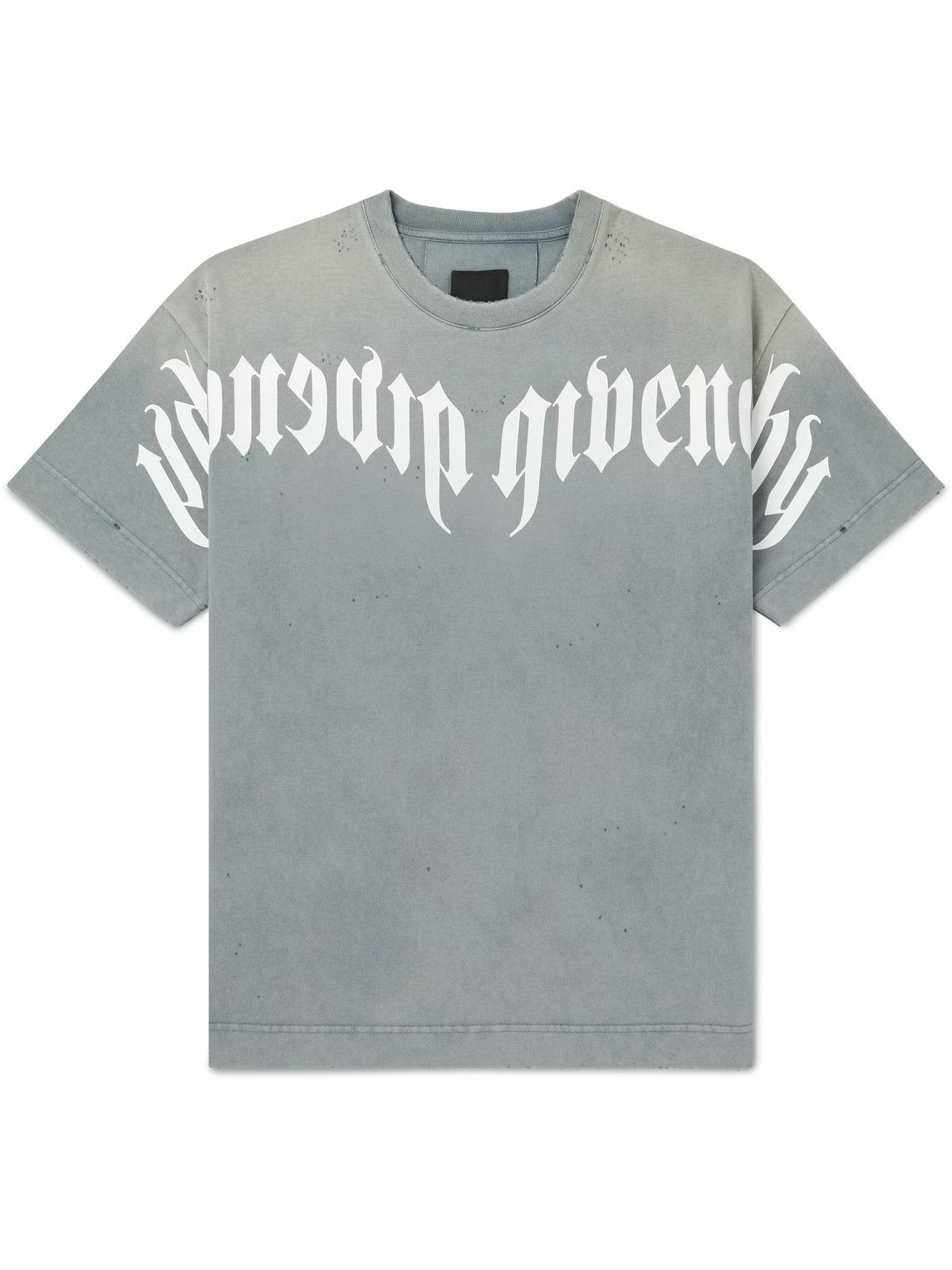 Givenchy blue discount distressed t shirt