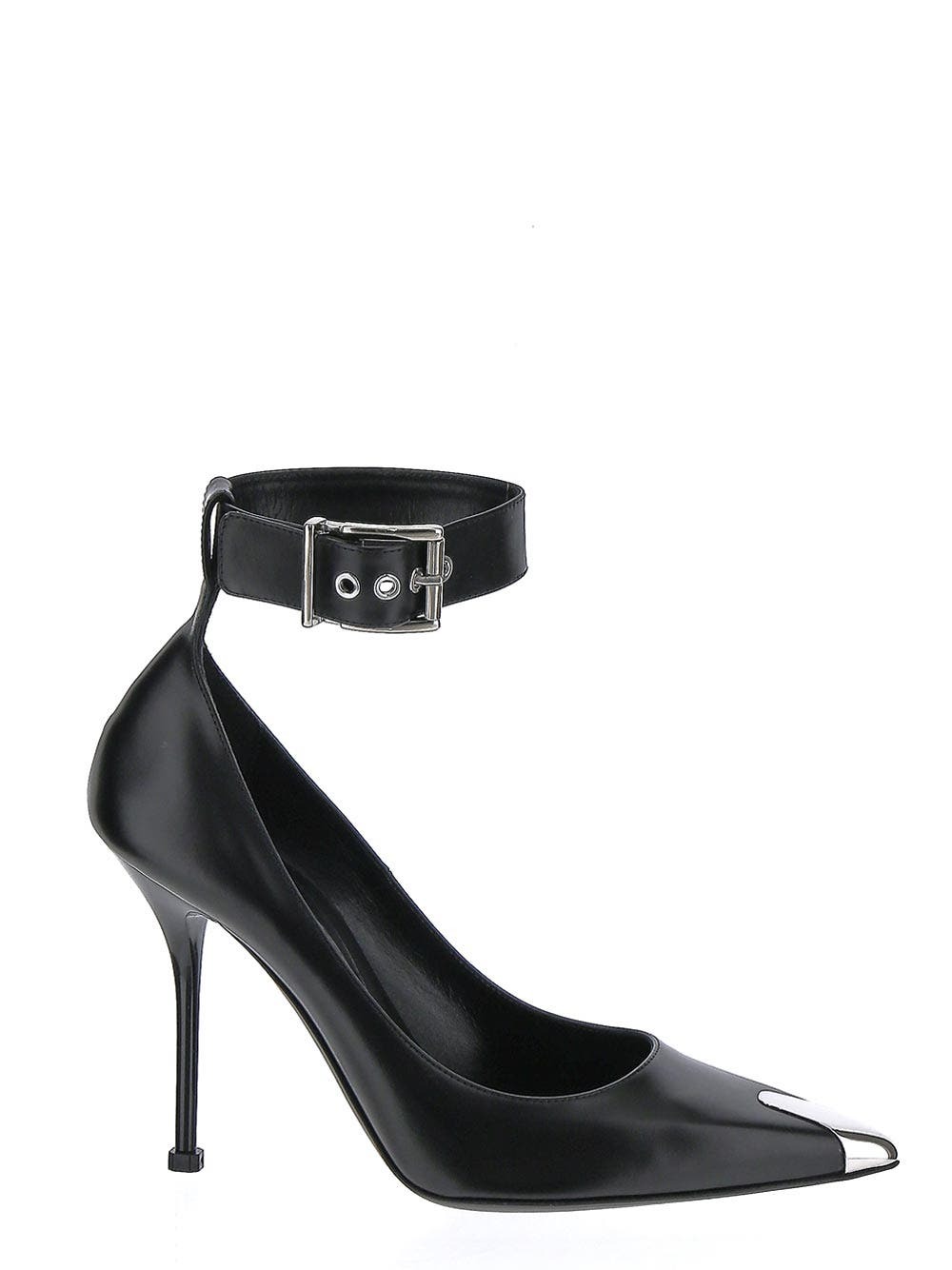 ALEXANDER MCQUEEN ポインテッドトゥ バックル ハイヒール 美品 Alexander Mcqueen Black High Heels Alexander McQueen