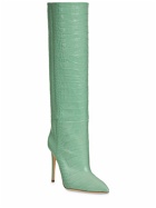 PARIS TEXAS - 105mm Croc Embossed Leather Tall Boots