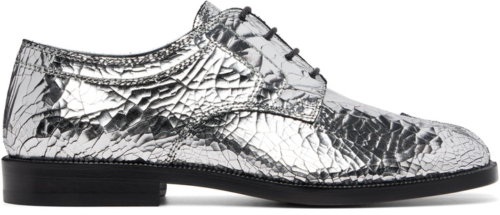 Photo: Maison Margiela Silver Tabi Broken Mirror Derbys