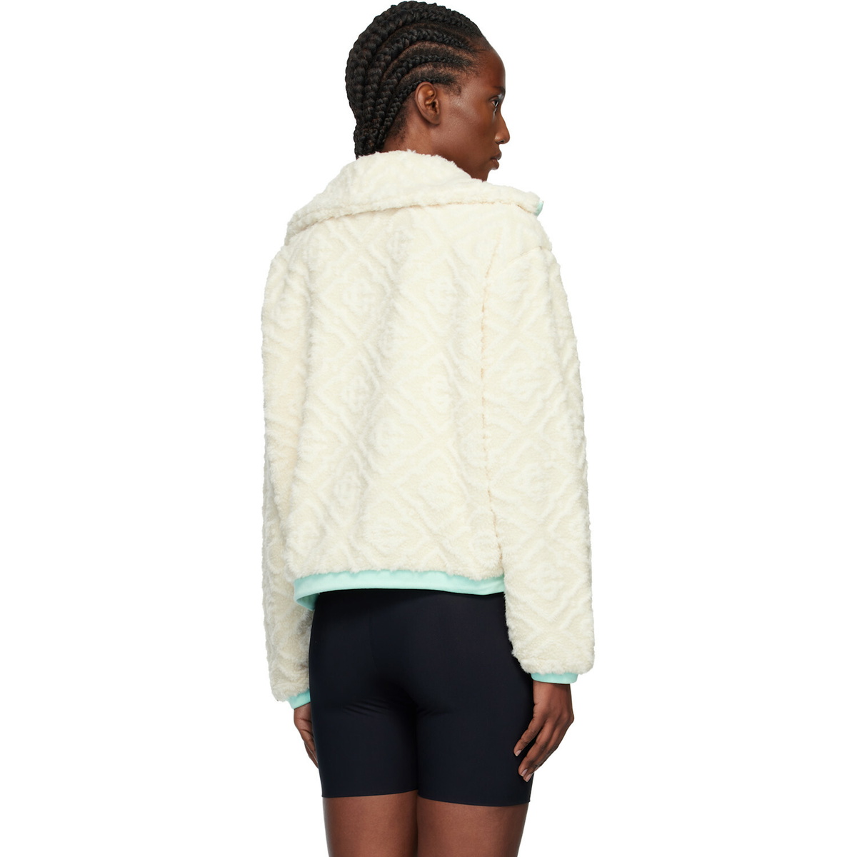 Casablanca Off-White Monogram Jacquard Fleece Jacket