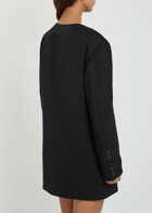 Bettter Oversized Wool-blend Mini Blazer Dress Black