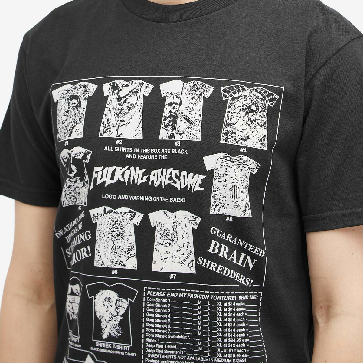 Fucking Awesome Men's Gore Shriek T-Shirt in Black