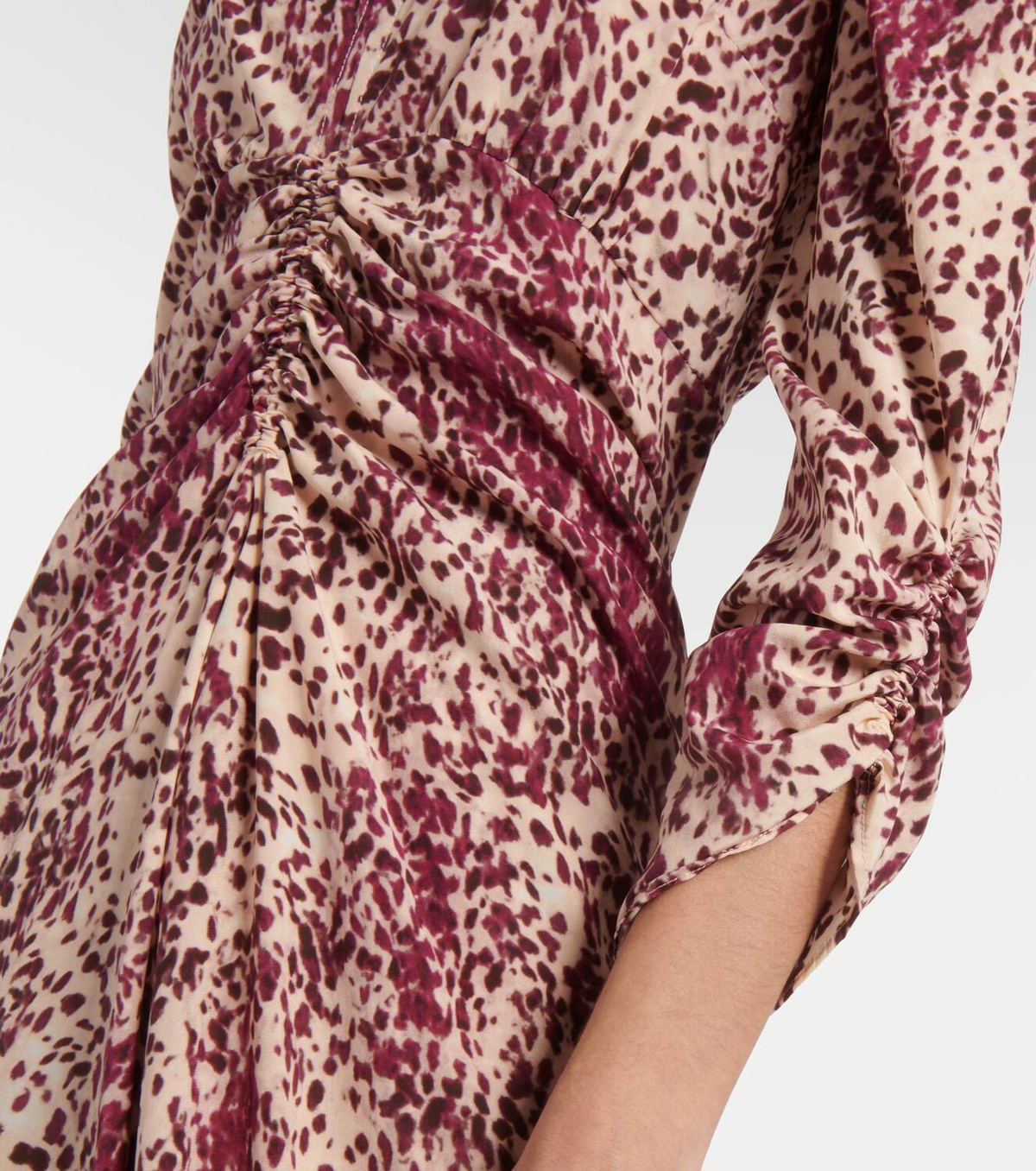 Isabel Marant Albini gathered silk-blend midi dress Isabel Marant