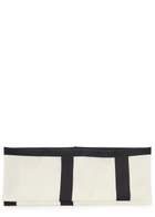 Toteme Logo-monogrammed Jersey Headband - Black And White - One Size