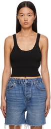 alexanderwang.t Black Rib Knit Tank Top