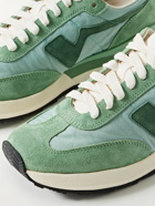 Visvim - FKT Runner Suede and Leather-Trimmed Nylon-Blend Sneakers - Green